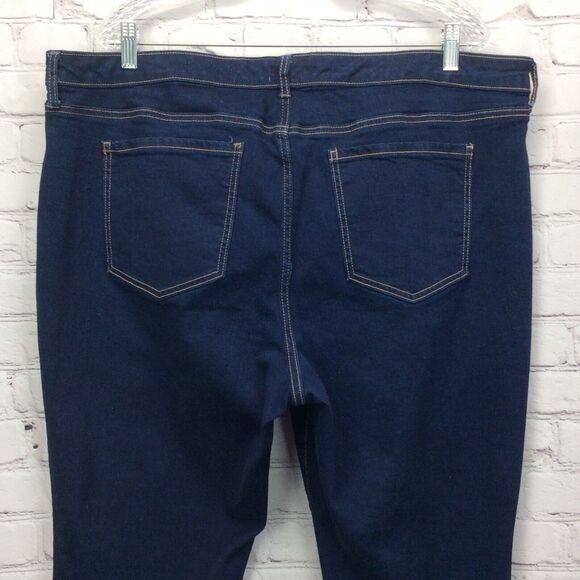 Wonderly Blue Jeans Women's Plus Size 22 W Mid Rise Skinny Crop Stretch Festive - Picture 7 of 8